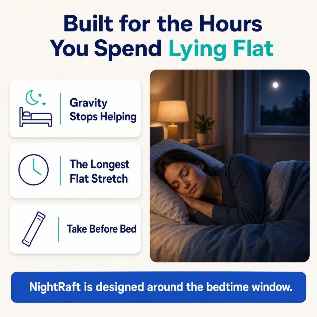 NightRaft is designed for the hours spent lying flat