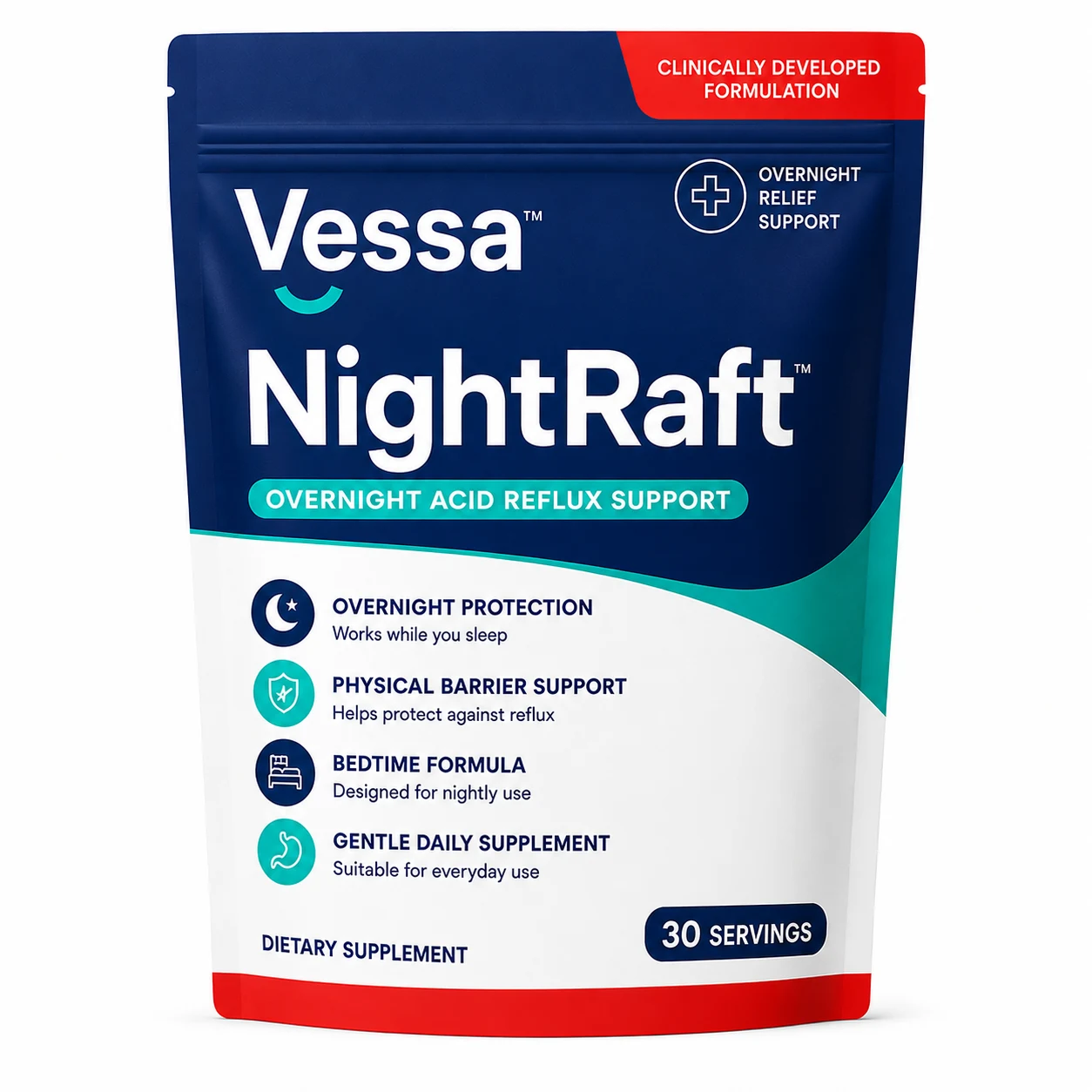 Vessa NightRaft stand-up pouch